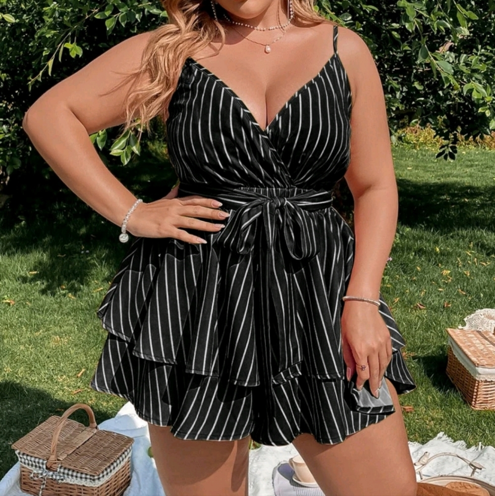 Belted Cami Romper